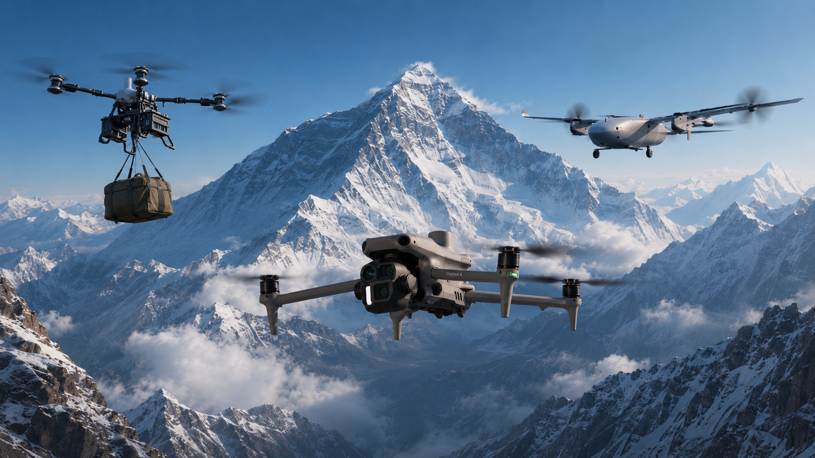 Drone conducting aerial reconnaissance