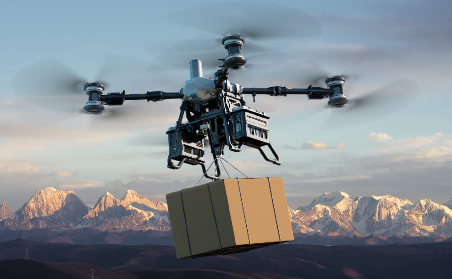 Drone operation in a mountainous environment